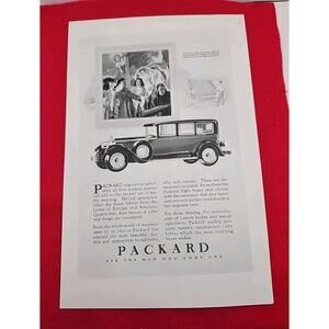 Vtg 1927 PACKARD Ask the Man Who Owns One Antique Print Ad Ephemera Automobile